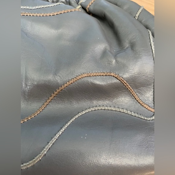 Carlo Fiori of Italy Leather Snakeskin Purse Shoulder Bag Handbag Gray Green Tan - Picture 6 of 16